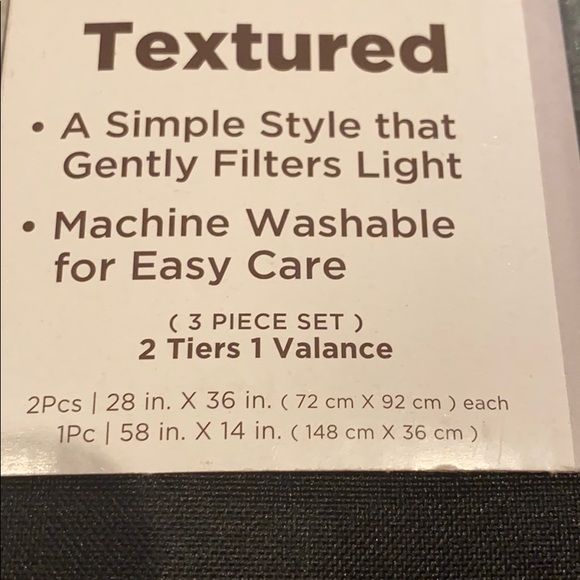 Comfort Bay Tier& Valance Window Set, 3 Piece Set - Picture 4 of 6